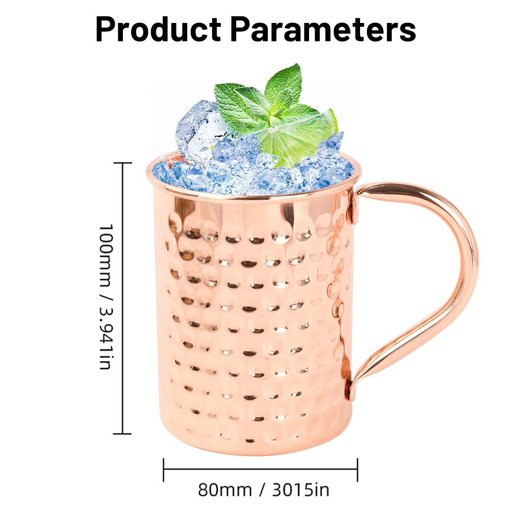 

Медная кружка Moscow Mule Прочные медно-красные пивные кружки Кофейная кружка Молочная чашка Чистая медь Барная кружка Посуда Кухонная утварь 301-400ml