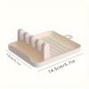1pc 4-Slot Plastic Paint Brush Holder - Tension-Mounted Palette Tray with Polished Finish, Space-Saving Easy-Clean Art Organizer