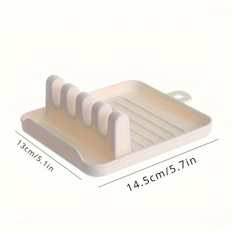 1pc 4-Slot Plastic Paint Brush Holder - Tension-Mounted Palette Tray with Polished Finish, Space-Saving Easy-Clean Art Organizer