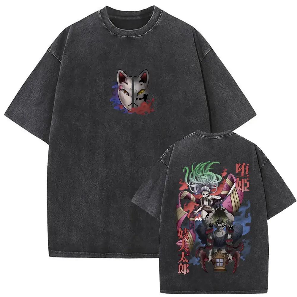 Japan Classic Anime Demon Slayer Graphic Print T-shirt Men Women Loose Casual Oversize Top Cotton Soft Streetwear Harajuku Short Sleeve Summer New Tee