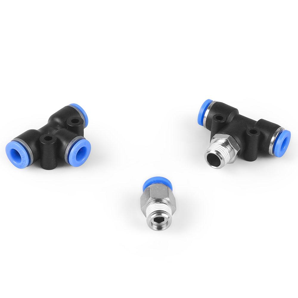 PUSH LOCK Black Vacuum Fitting Kit Turbo Wastegate & Solenoid for Turbocharged Vehicle