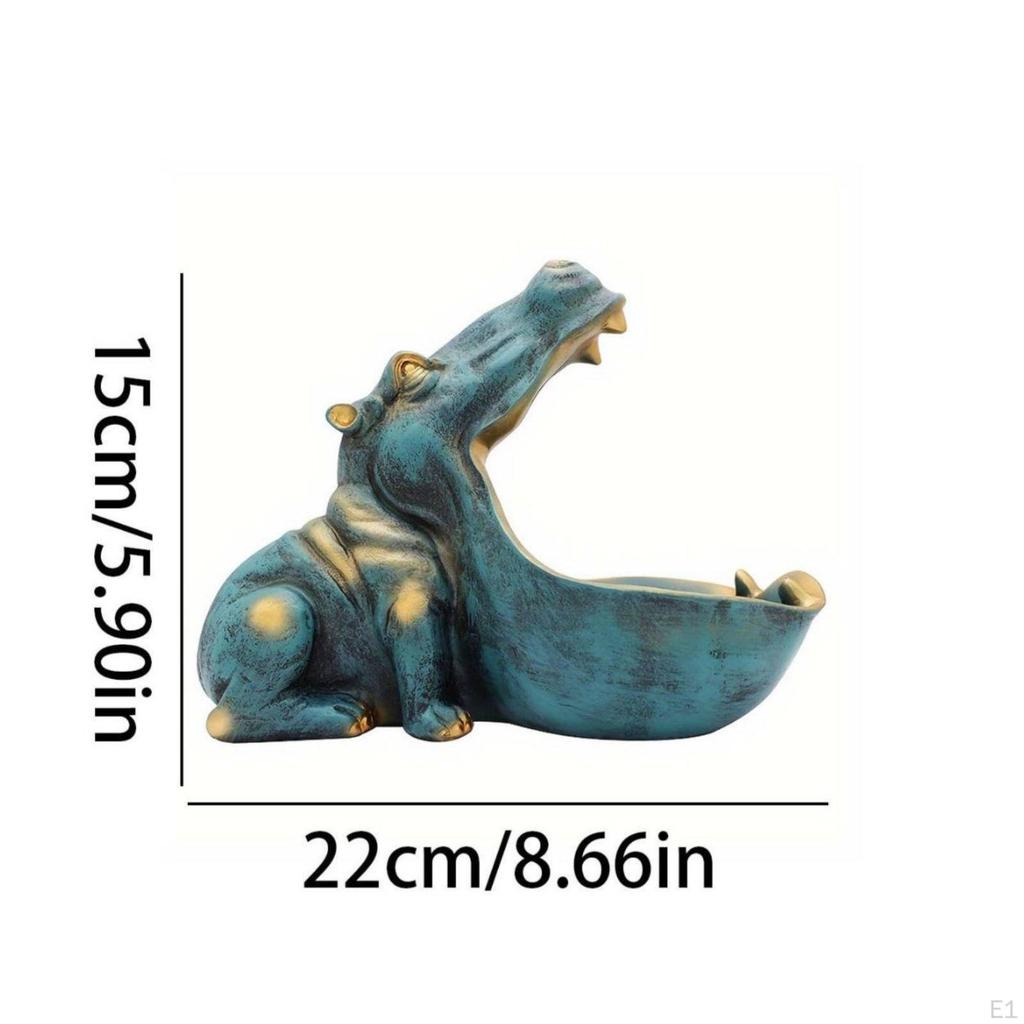 Miska na słodycze Zabawny design Hipopotam Miska na klucze Wielofunkcyjna Figurka Hipopotama do salonu,