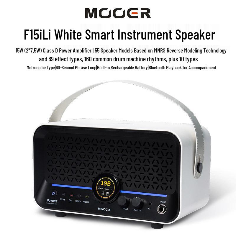 

MOOER F15i Li Умный Bluetooth-усилитель и динамик для гитары белый