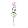 3 Layer Wind Sculpture Lawn Decoration Iron Pinwheel Rotatable Simple Assembly for Pathway