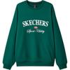 Skechers Sport Utility Loose Fit Crew Neck Comfortable Pullover Sweatshirt Unisex Sweatshirt Garden-Green L424U010-00XW