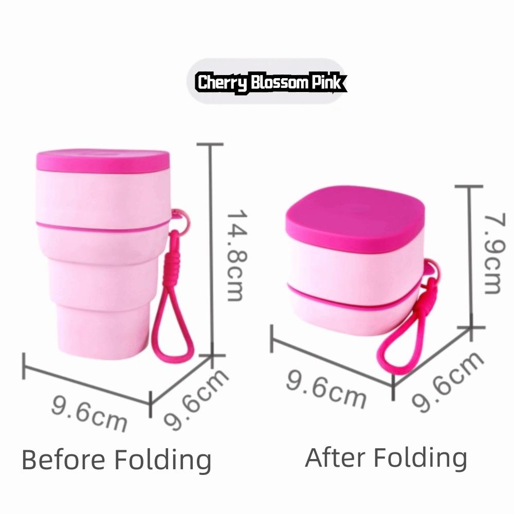Foldable Ice Hockey Cup Silicone Straw Water Cup Creative Ice Ball Cup  for Home&Travel
