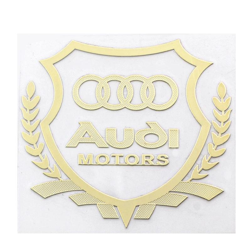 1pc Wheat Car Sticker Gold/Silver Emblem Side Badge Decal VIP For q2 a3 a4 a5 a6 a7 a8 Q3 Q4 Q5 Q6 Q7 b8 b6 c6 car accessories