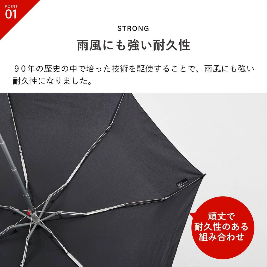 Knirps X1 Night KNX06N Folding Umbrella with Case Lightweight Umbrella [Officially Imported] Men's Compact, Water-Repellent, Quick-Drying,