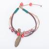 Handwoven Vintage Bohemian Bracelet Feather Bracelet Fashion Ceramic Bells Women's Accessories