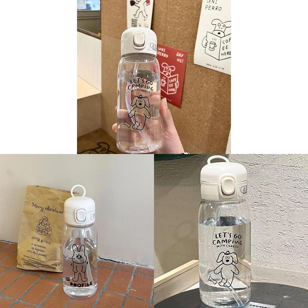 Bouncing Straw Water Bottle With Logo Portable Waterproof For Office And Travel