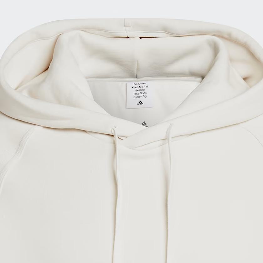 Adidas Hanorac cu glugă și buzunar kangaroo cu imprimeu logo Bărbați Topuri Alb IA9343