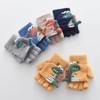 Winter Kids' Dinosaur Half-Finger Warm Gloves - Thick, Anti-Pilling, Cold Protection