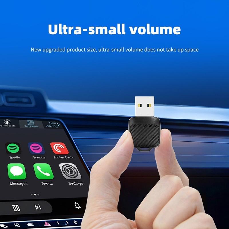 

2-in-1 Wireless Adapter Dongle Mini - Wired to Wireless CarPlay Adapter & Android Auto Plug & Play&USB-A/C Support (2016+ Cars)