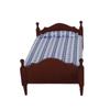 1:12   Wood Small Bed Model in Redwood Color    ature   Furniture