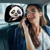 Comfortable Delightful Panda Themed Car Accessories 2 Headrest Covers For A Fun And Stylish Interior Easy To Install