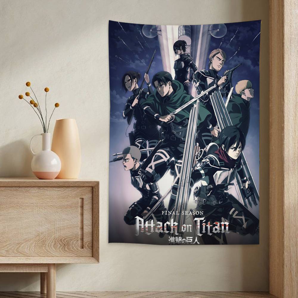 AAttack on Titan Tapestry Art Printing Japanese Wall Tapestry Anime Wall Hanging Home Decor