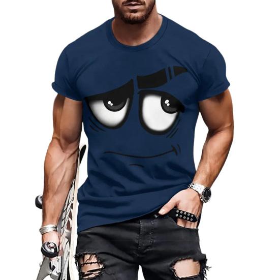 Camiseta Casual Divertida para Hombre Estampados de Animales de Dibujos Animados Camiseta Cuello Redondo Manga Corta Pullover para Uso Diario Fiesta Callejera Playa