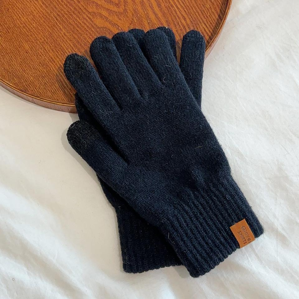 Men's Winter Wool Gloves: Touchscreen, Warm, Korean Style for Cycling & Cold Protection