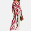 2026 Spring Women's Strapless Colorful Printed Evening Gown Dress - European and American Fashion