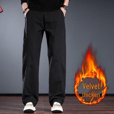 Jie Leinuo Men's Autumn/Winter Straight-Leg Casual Pants