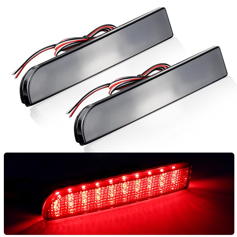 

2pcs LED Bumper Reflector Lights for Mitsubishi Lancer Evo X Outlander,Tail/Brake Rear Fog Lamps and Turn Signal Light
