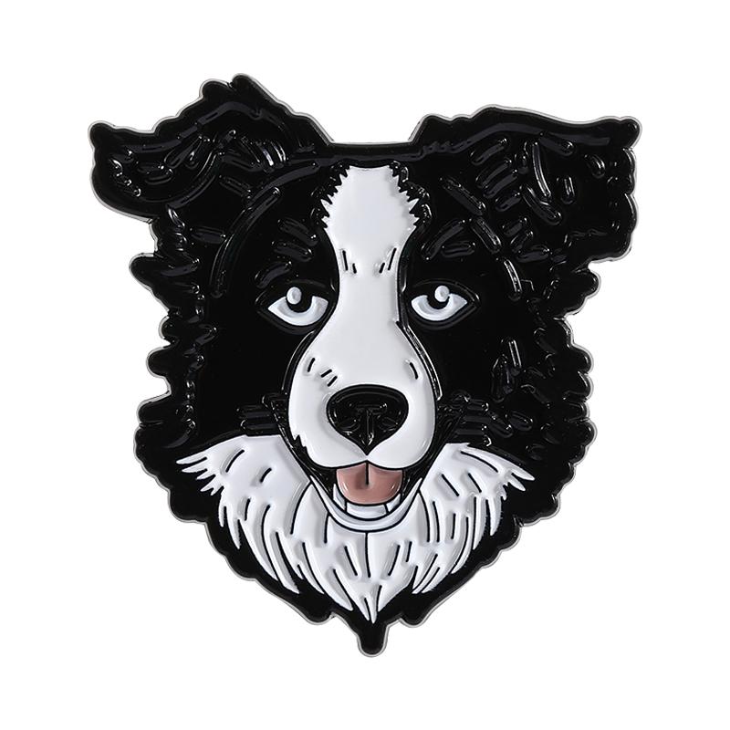 Cute Dog Set Enamel Pins Custom Corgi Border Collie Pattern Brooches Lapel Badges Clothes Animal Jewelry Gift for Friends
