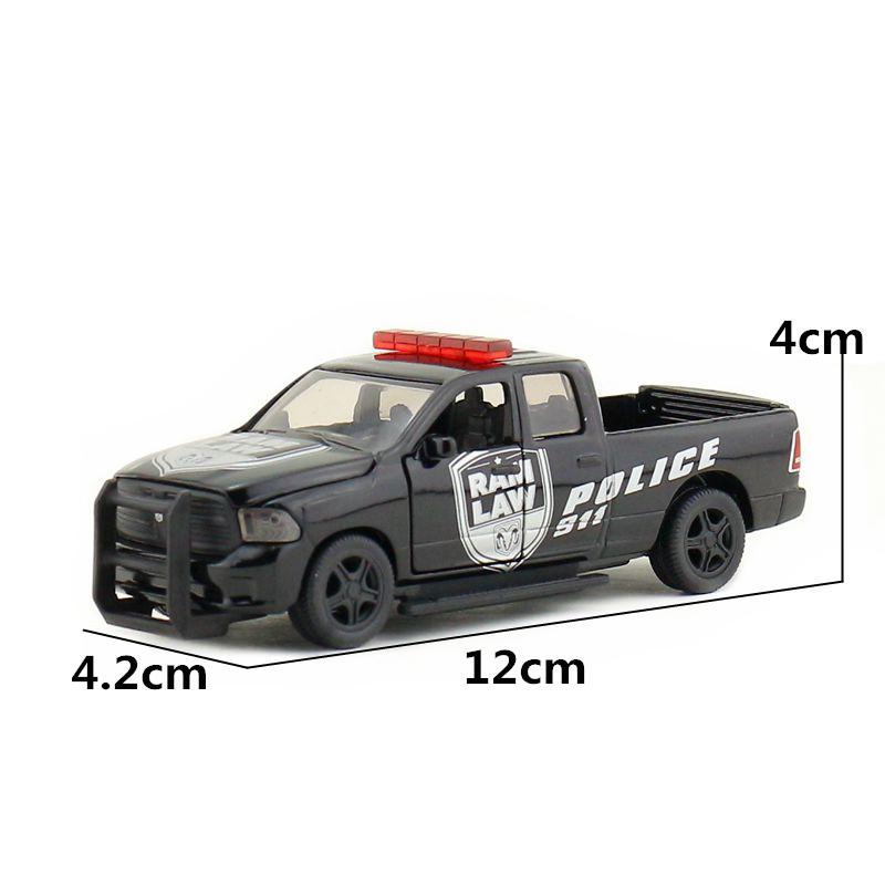1/50 2309 Dodge RAM 1500 US Police Toy Pickup Car For Children Diecast Truck Model Collection Doors Openable Gift For Kid