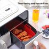 Air Fryer Silicone Pot Reusable Oven Baking Tray Dishwasher Safe Air Fryer Basket Liner Replacement for Parchment Paper Kitchen