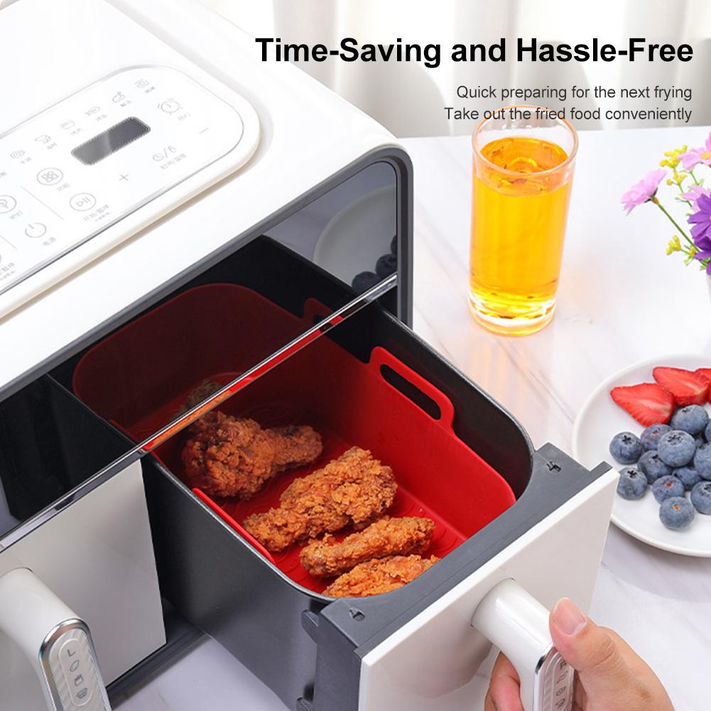 Air Fryer Silicone Pot Reusable Oven Baking Tray Dishwasher Safe Air Fryer Basket Liner Replacement for Parchment Paper Kitchen
