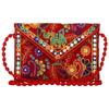 Clutch Bags for Women Handmade Embroidery Mirror Work Stylish Sling Bags for Women Cross Body Bags for Ladies and Girls - 22X16 Cm