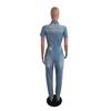 European American Slim-Fit Casual Waist-Cinching Jumpsuit Jeans Skinny Pants
