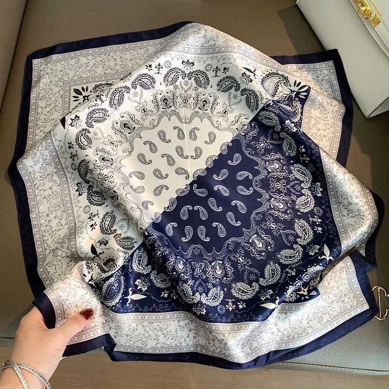 100% Real Silk Scarf Women Square Neck Shawls Wraps for Ladies Foulard Scarves Pashmina Female Hijab Bandana Bufanda Écharpe