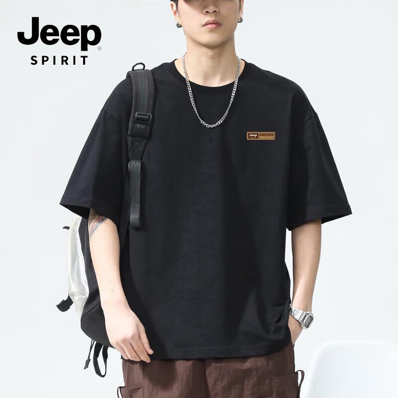 Мужская свободная хлопковая футболка JEEP SPIRIT большого веса XL