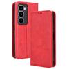 For itel City 100 4G Leather Case Wallet Stand Retro Texture Phone Cover