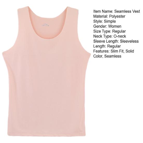 Summer Ice Silk Thin Vest O-neck Sleeveless Seamless Tops Women Slim Fit Solid Color Tank Tops Female Undershirt