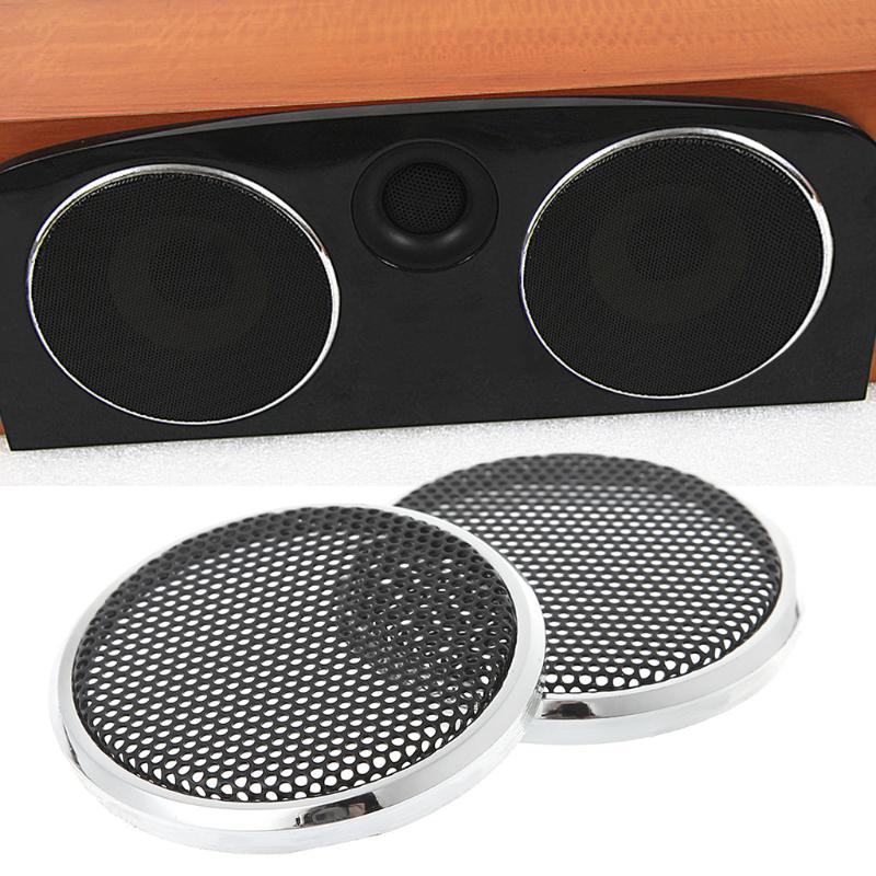 2x New Black DIY 3/" Auto Speaker Decorative Protective Circle Mesh Circle Grille