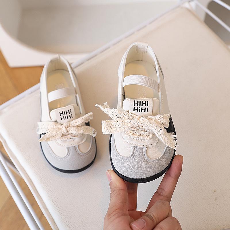 Spring 2026 Girls  Korean-Style Casual Lace Bow Training Shoes Size 30, 18.3cm покинуть белый