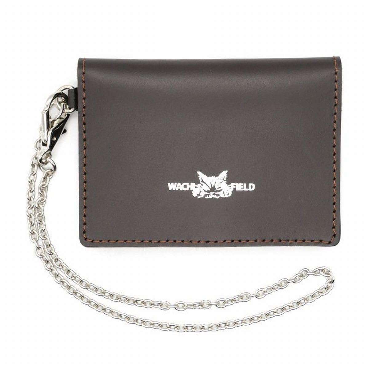 [WACHIFIELD] Кошка Даян Настоящая Кожаная Визитница/Кейс для Карты My Number, Темно-Коричневый