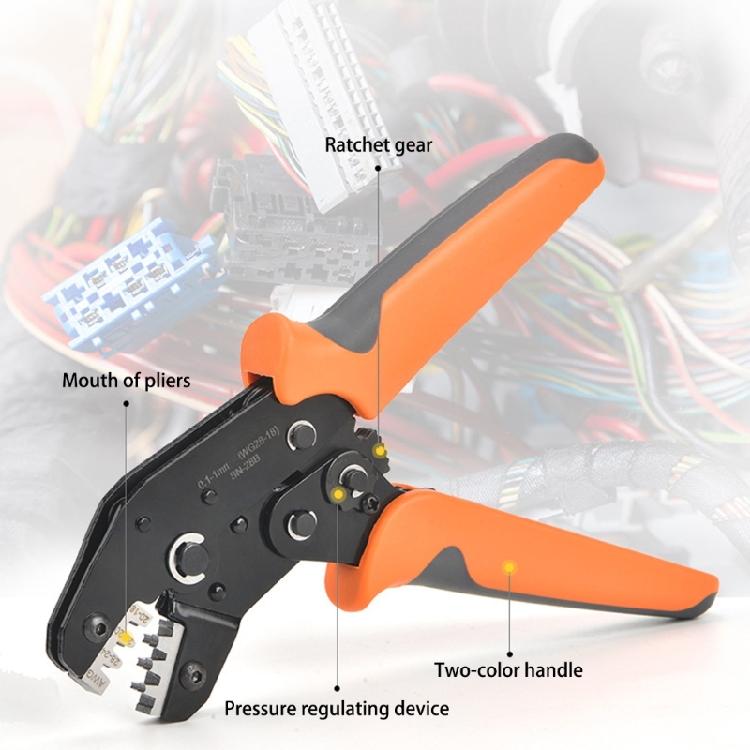 SN-28B Pin Crimper Hand Tool for Connectors Terminals Line Pressing Pliers