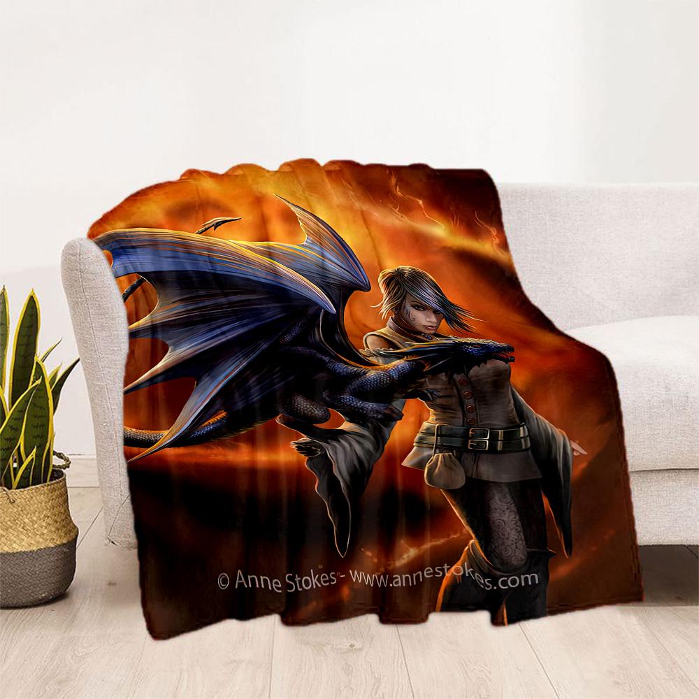Gothic Style Blanket Warmthful Decor Perfect for Seaside Office Chair Livingroom Four Seasons Multipurpose Playful Design
