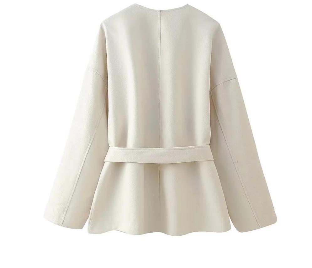 European and American Women's French Fashion Loose Wool Coat