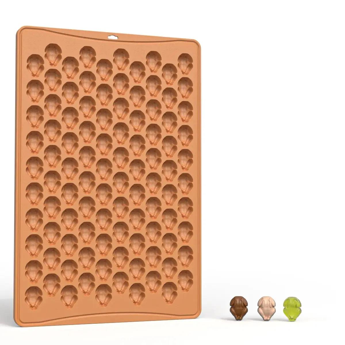 Cookie Mould 100 Holes Silicone Baking Cookie Moulds Mini Pet Puppy Snacks Cookie Grinder DIY Chocolate Moulds