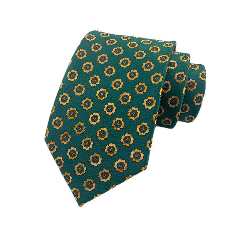 Cozy Up Módní pruhovaná pánská kostkovaná květinová kravata PaisleyTies na svatbu