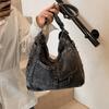Borsa a Spalla in Denim di Grande Capacità Borsa a Tracolla Versatile Borsa Hobo Sling alla Moda Borsa