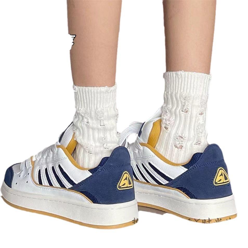 Hochwertige Campus-Style Mario Brotschuhe Nische Low-Top Board Schuhe Damen Retro Freizeitschuhe vielseitig