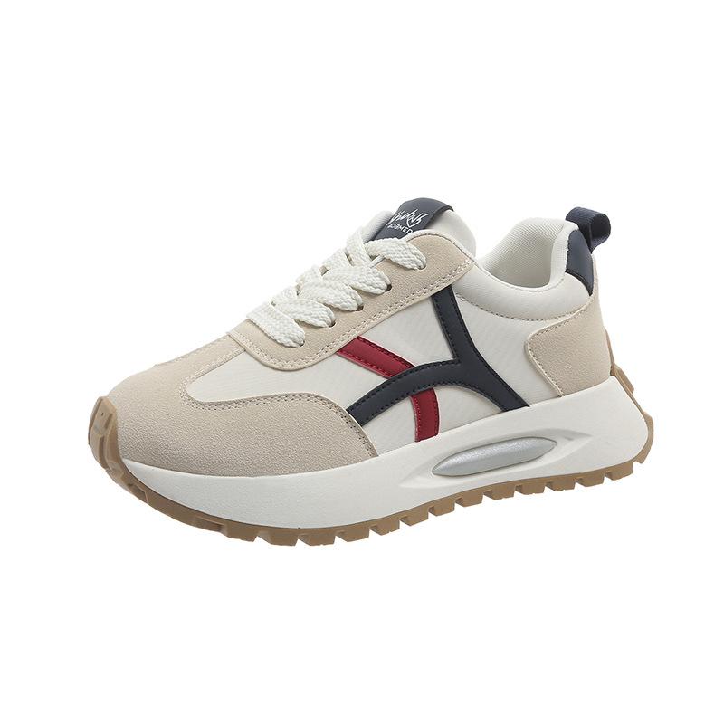 

2024 summer and autumn new thick-soled versatile German training shoes women s small inner height increase casual driving sports dad shoes 40 синій