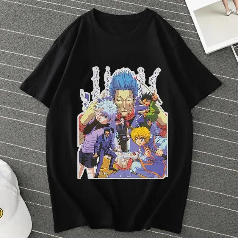 Fashion Anime Hunter X Hunter Killua Zoldyck T Shirt Women Casual Harajuku Short Sleeve Crew Neck Unisex T Shirt Women Clothing