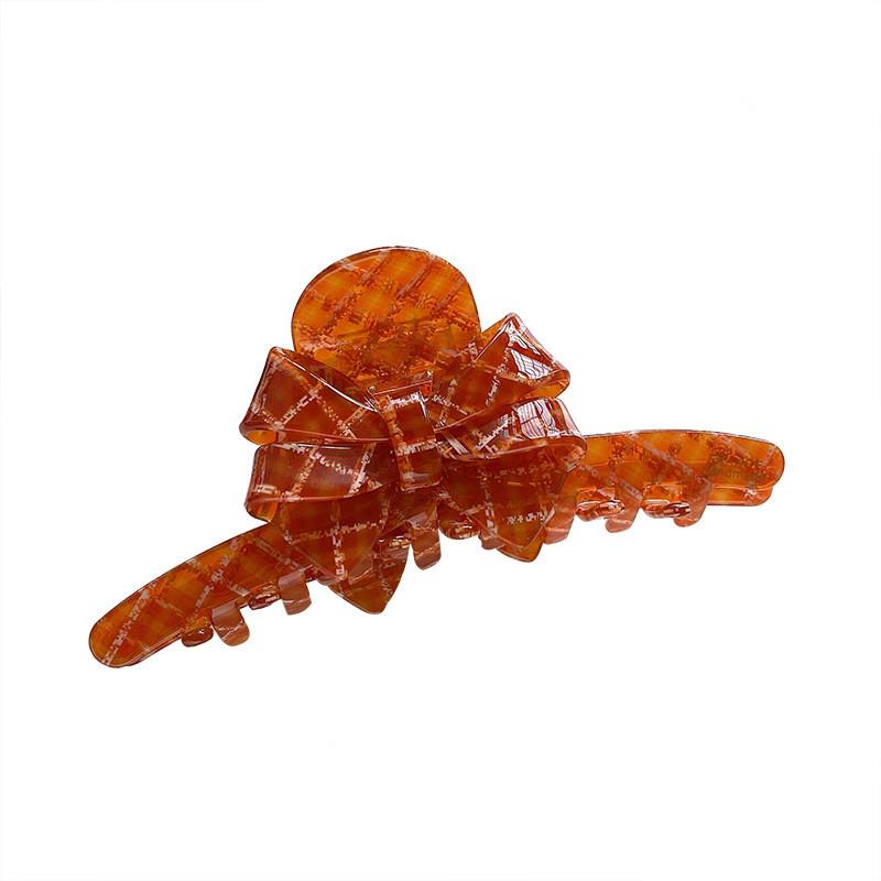 Oversized Bow Hair Clip Fashionable Acetate Hair Claw For Stylish Women With Multiple Color Options