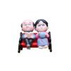 Adorable Grandpa & Grandma On Park Bench Micro Landscape Ornament