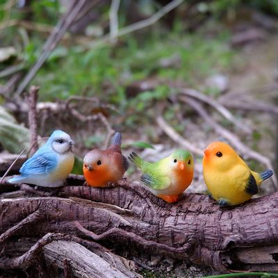 Simulation Wildvögel Tierspielzeug Niedliche Mini-Papagei-Modellfiguren Miniatur-Landschaftsornament Haushaltsdekoration Geschenke